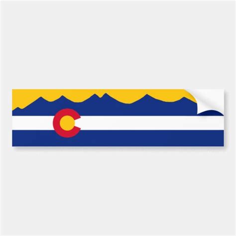 Colorado Flag & Mountain Range Bumper Sticker | Zazzle.com