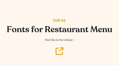 24 Fonts for Restaurant Menu Every Restaurateur Should Consider