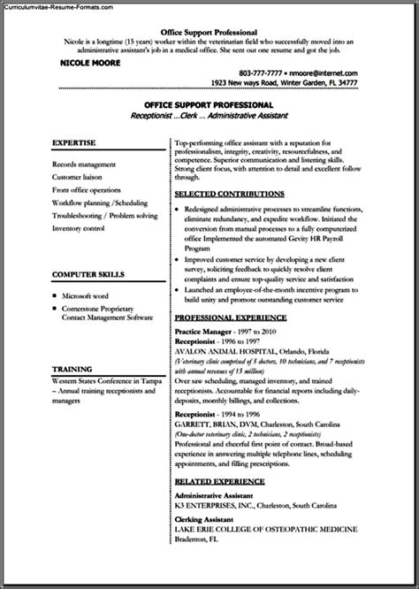 Resume Templates For Microsoft Office - Free Samples , Examples & Format Resume / Curruculum ...