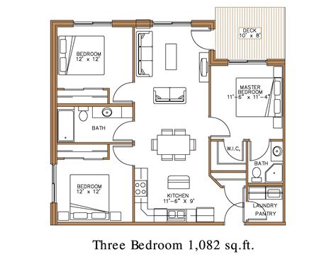 Floor plan at Northview Apartment Homes in Detroit Lakes | Great North Properties LLC