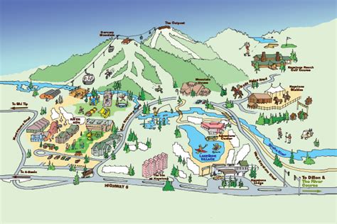 Illustrated Kid's Map by Kevin Mastin Keystone Colorado