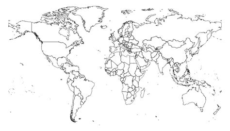 Printable Blank World Map Countries | Blank world map, World map printable, World map