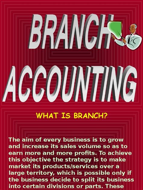 Branch Accounts | PDF | Debits And Credits | Service Industries