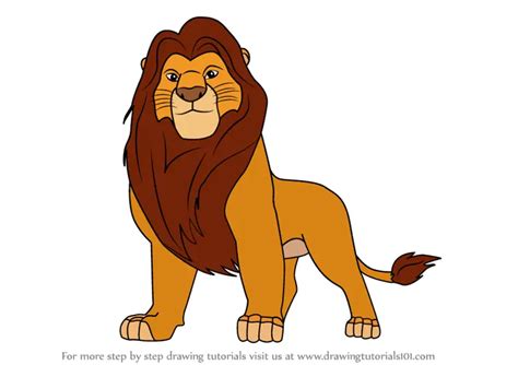 Learn How to Draw Mufasa from The Lion King (The Lion King) Step by Step : Drawing Tutorials