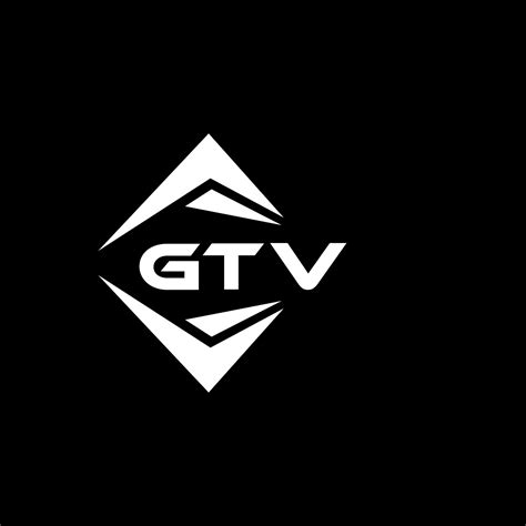 GTV abstract technology logo design on Black background. GTV creative initials letter logo ...