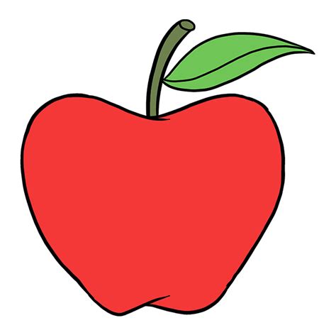 Realistic Apple Drawing | Free download on ClipArtMag