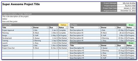 Project Tracking Excel Template Free | prosecution2012