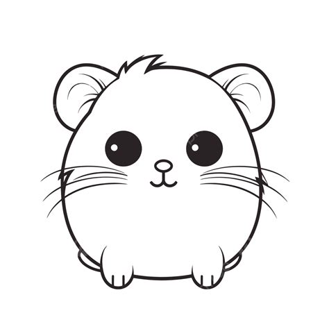 Cute Hamster Coloring From Pencil On White Background Outline Sketch Drawing Vector, Wing ...