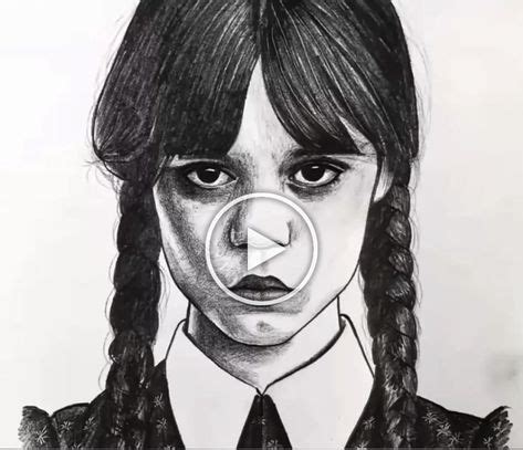 How to Draw WEDNESDAY ADDAMS step by step easy pencil sketch in 2023 | Wednesday addams ...