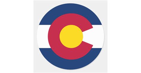 Colorado State Flag Classic Round Sticker | Zazzle.com