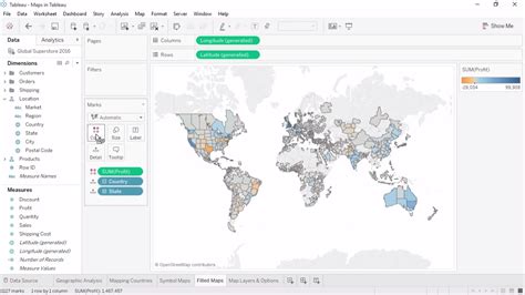 Tableau Geographical Heat Map