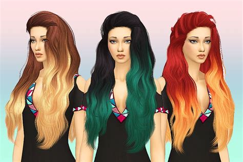 Sims 4 ombre hair cc - uploadgost