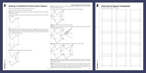 👉 Making a Tessellation Picture with a Square - Twinkl