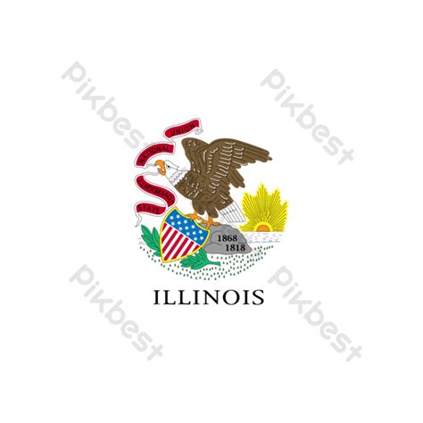 Usa Flag Vector State Illinois Design Template PNG Images | EPS Free Download - Pikbest