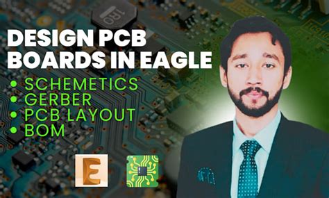 Design pcb boards in eagle pcb design software by Naveedazam27 | Fiverr