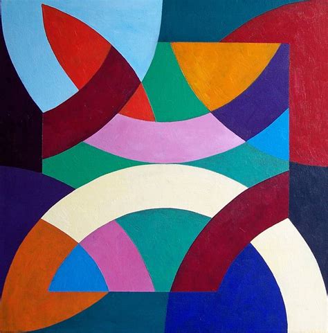 Abstract of Geometric Shapes Painting by Stephen Conroy | Saatchi Art