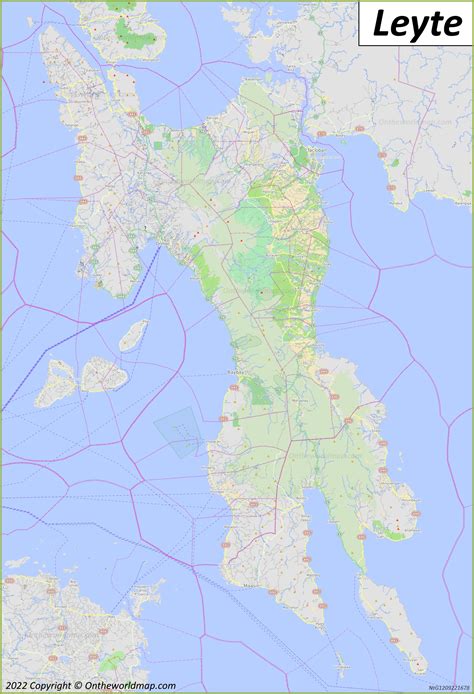 Leyte Island Map | Philippines | Detailed Maps of Leyte Island