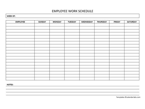 Free Weekly Employee Work Schedule Template Free Printable Template – NBKomputer