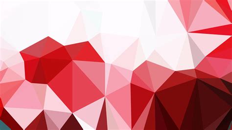 Free Red and White Polygon Pattern Abstract Background