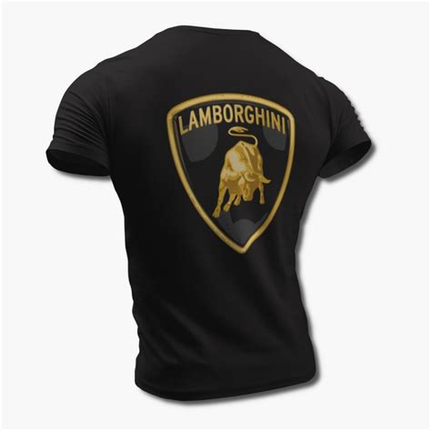 Lamborghini T-Shirt, Lamborghini Logo Black Tee Shirt – T-Shirt Kingship