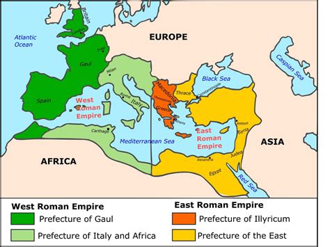 Roman Empire Split Map by Teach Simple