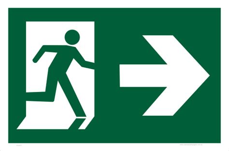 Emergency Exit Right Sign E1210 - National Safety Signs