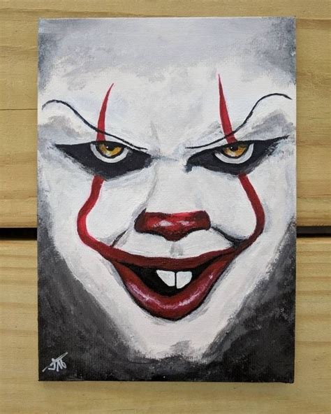 95 Easy Canvas Painting Ideas For Beginners - Fashion Hombre | Halloween canvas art, Scary ...