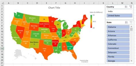 Dynamic Filled map in Excel - PK: An Excel Expert