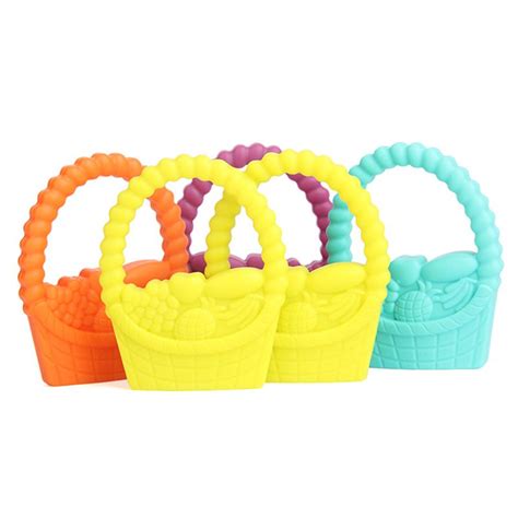 best silicone teething toys for babies, bpa free and FDA approved fruit basket toys|teething toys