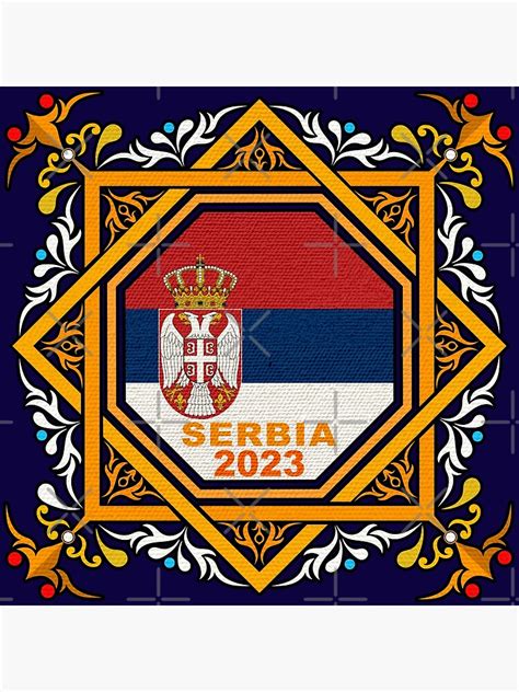 "Serbia flag 2023 | Traditional Tile art, Proud to Be Serbian" Photographic Print for Sale by ...