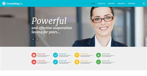 Consulting Responsive Website Template - TemplateMonster