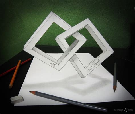 New 3D Illusion Pencil Drawings by Alessandro Diddi