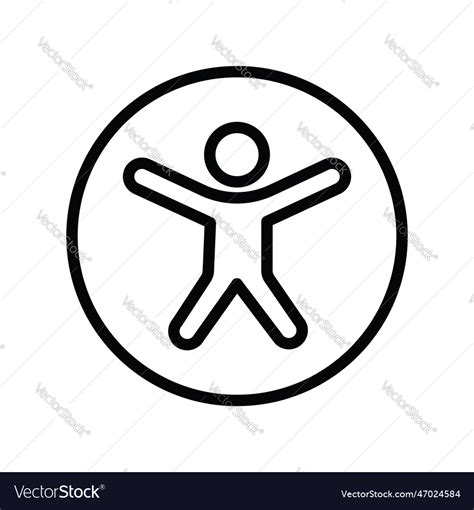 Accessibility icon Royalty Free Vector Image - VectorStock