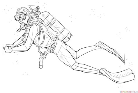 Scuba Diver Drawing