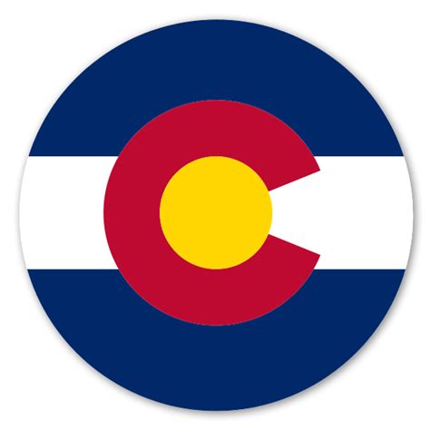 Buy Colorado Circle Flag - Die cut stickers | StickerApp