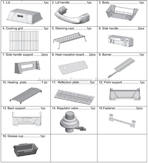 Bbq grillware Gat1913 Models - BBQ Parts Canada