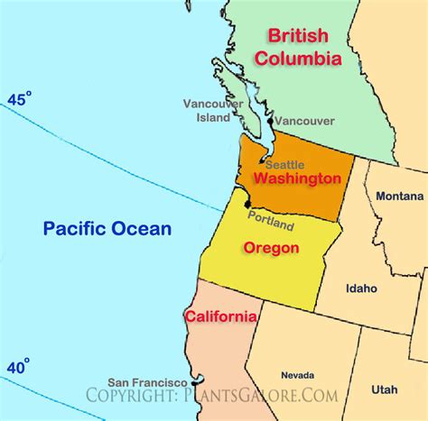 Pacific Northwest States Map Region | Images and Photos finder