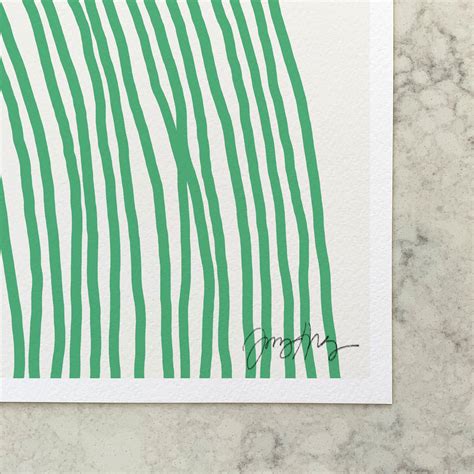 Abstract Art Print With Green Lines. Signed. Available Framed | Etsy