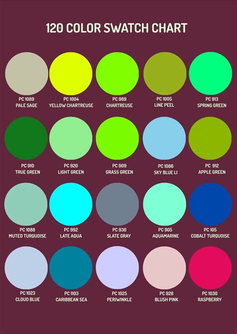 Unbranded Color Chart Template - Edit Online & Download Example | Template.net