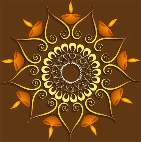 Lluminated oil lamp on beautiful diwali background Vectors graphic art designs in editable .ai ...