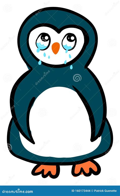 Sad Penguin Vector Illustration | CartoonDealer.com #27907762