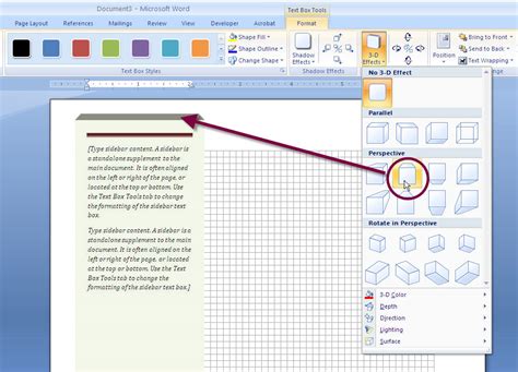 How to Add a Stylish SIDEBAR Text Box to a MS Word 2007 or Word 2010 Document | Technical ...