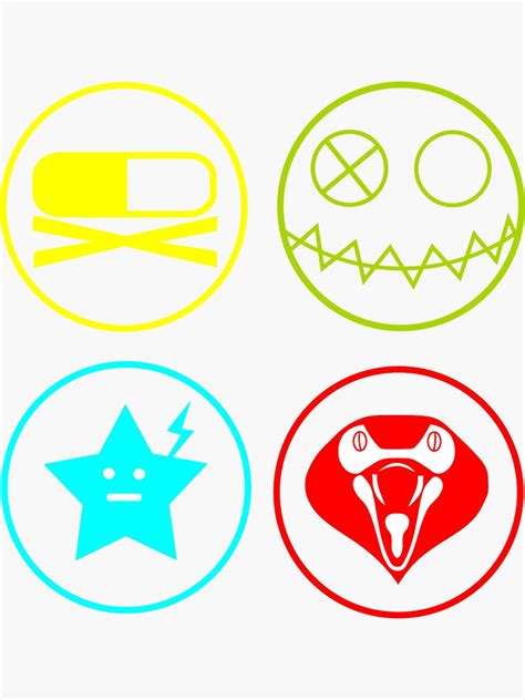 "MCR Danger Days Icons" Sticker by TNKART | Redbubble