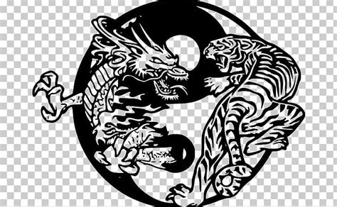 Tiger Yin And Yang Chinese Dragon Tattoo PNG - Free Download in 2023 | Chinese dragon tattoos ...