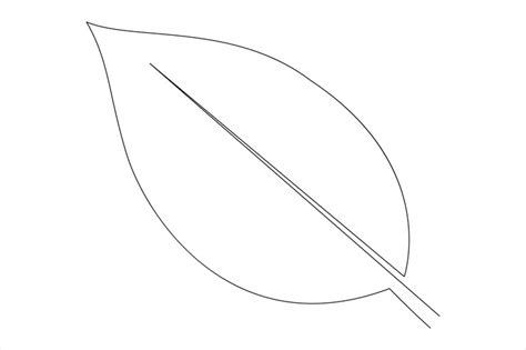 Premium Vector | Continuous one line drawing of Leaf outline vector art illustration isolated on ...