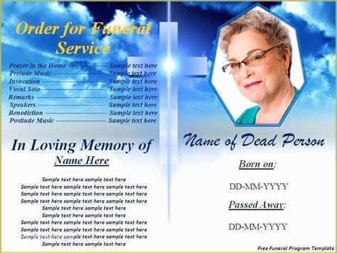 Free Sample Funeral Program Template Of Free African American Funeral Program Template Template ...