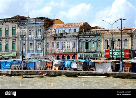 old buildings in port district Belem Para Brazil Stock Photo - Alamy