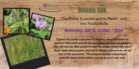 CANCELLED Botanic Talk: The Prairie Ecosystem and its Plants | Rotary Botanical Gardens