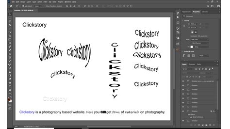 Creating and Manipulating Text in Adobe Photoshop | Clickstory