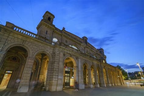 Night Scenic of Zurich Main Station Editorial Image - Image of switzerland, famous: 99600255